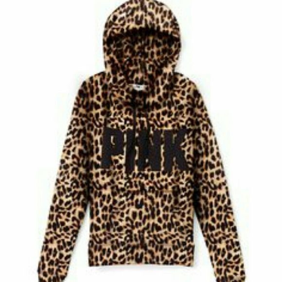 PINK Victoria's Secret Tops - VS Pink cheetah pull over Sz m